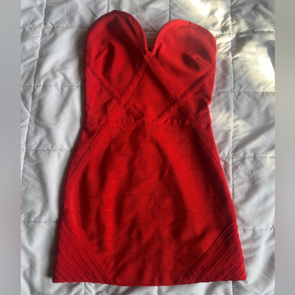 WOW COUTURE RED SHORT SLEEVELESS DRESS